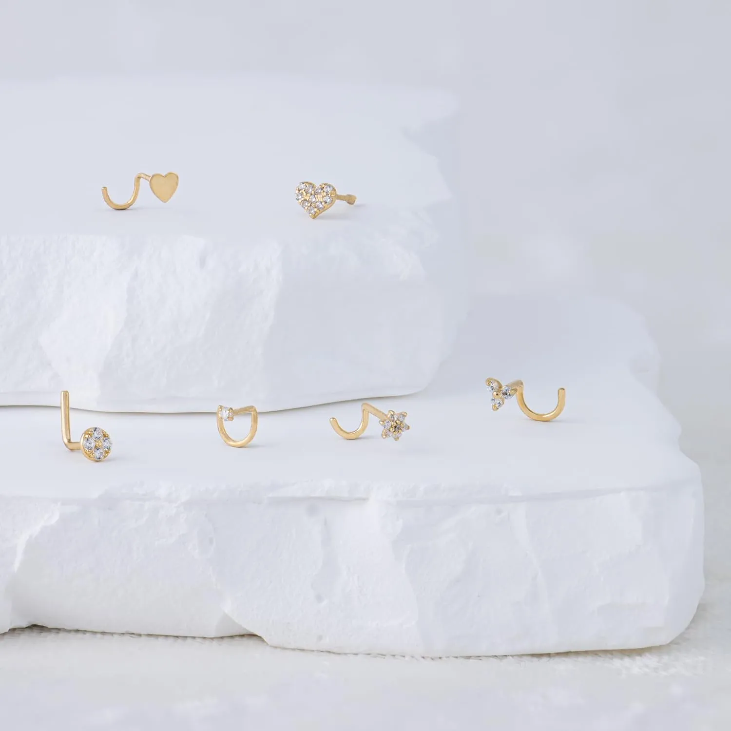 Amazon Essentials 14k Gold Nose Pin (previously Amazon Collection)