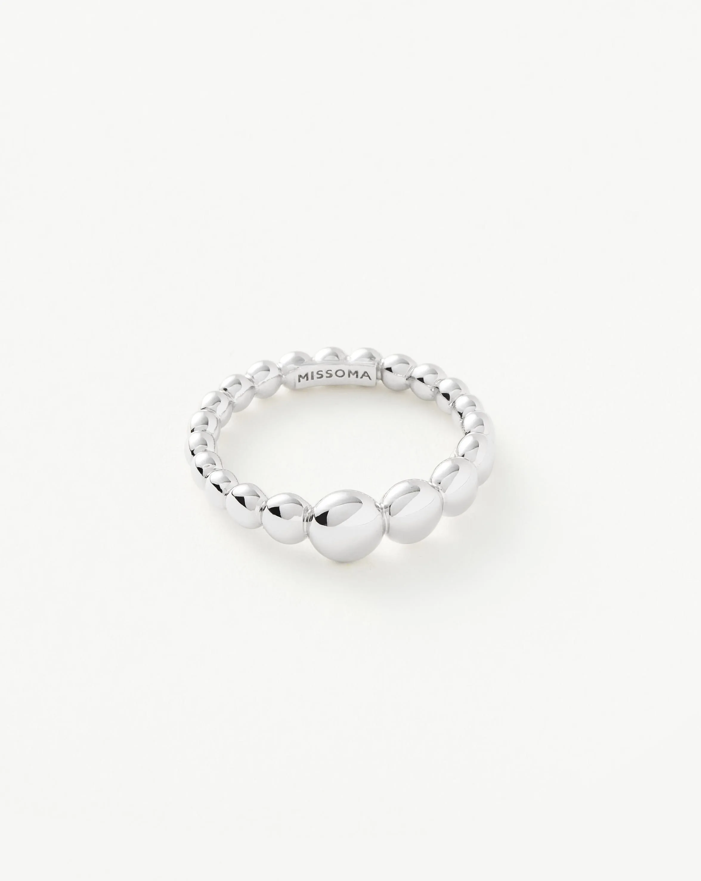 Beaded Stacking Ring | Sterling Silver