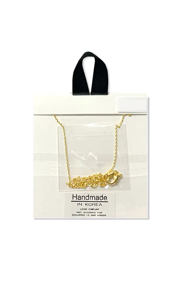BJNA034GDCRM Gold "Natural Pearl" Pendant Necklace