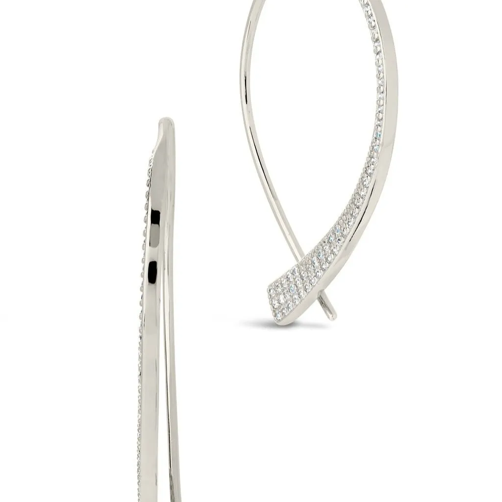 Carlotta CZ Treader Hoop Earrings