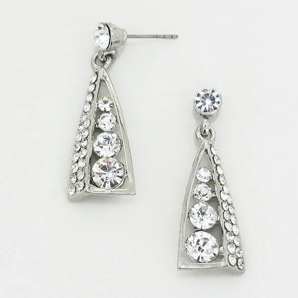 iLLASPARKZ Crystal Triangular Earrings
