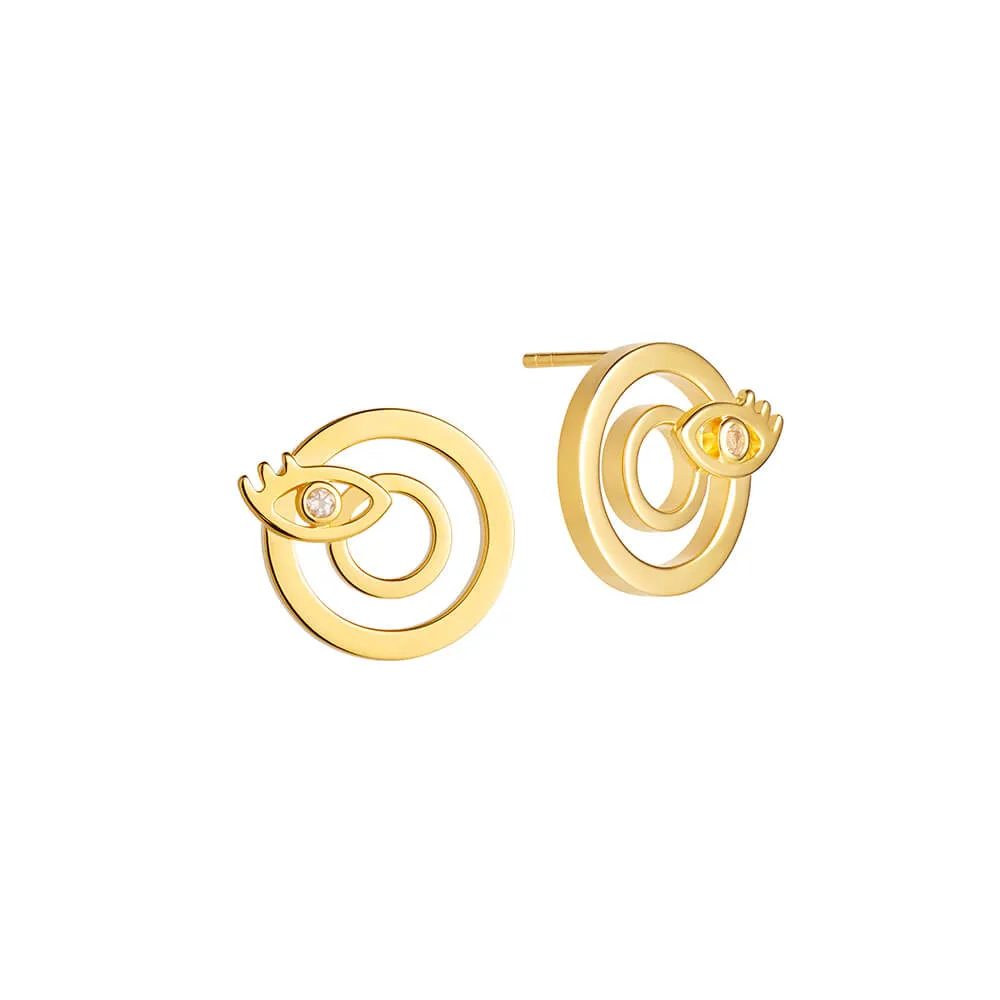 Modern Words Iris Studs