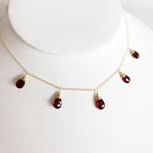 Necklace IVANNA - garnet (N225)