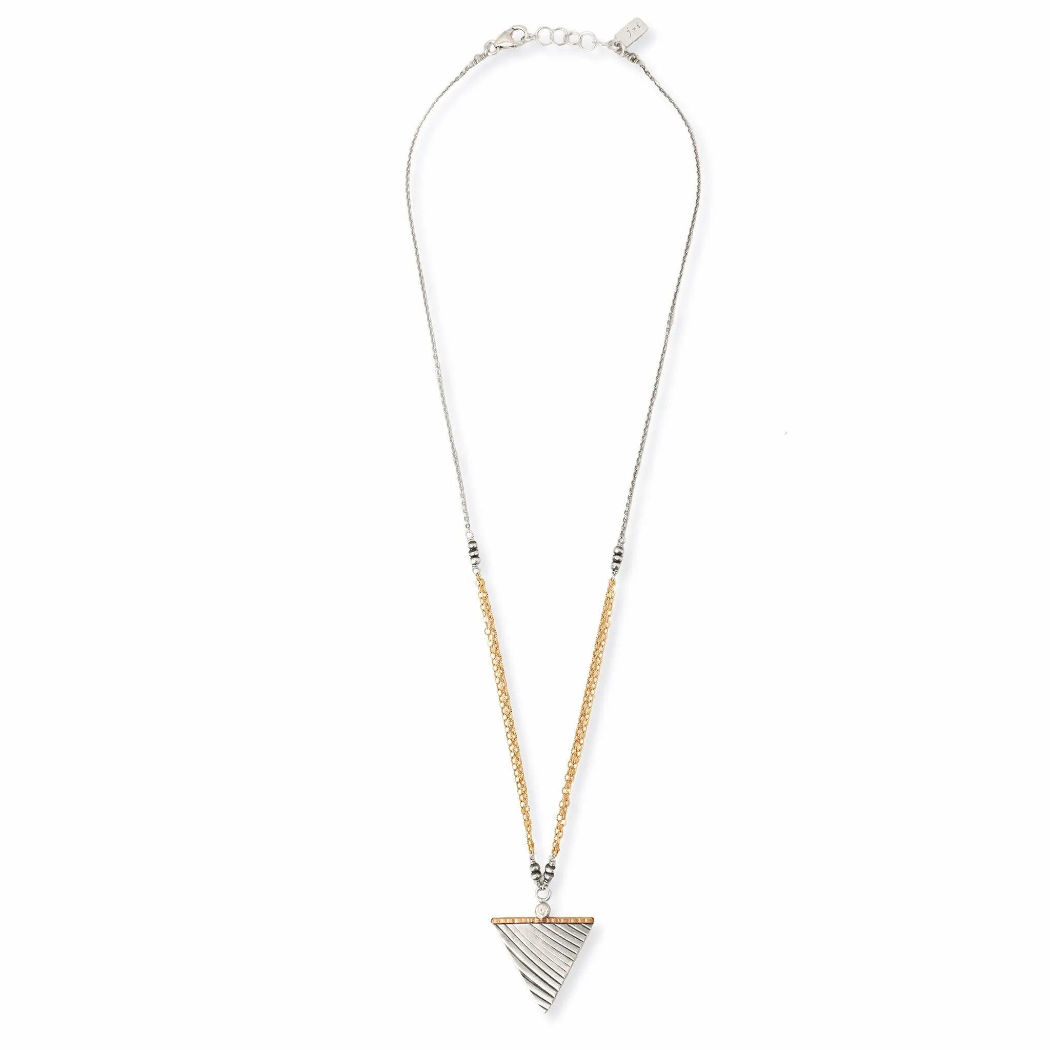 Sterling Triangle Drop Pendant