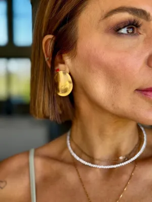 Vanessa Oval Statement Earring