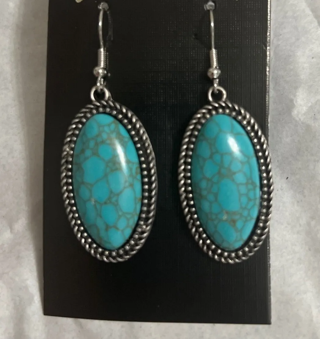 Western Oval Fashion Earrings