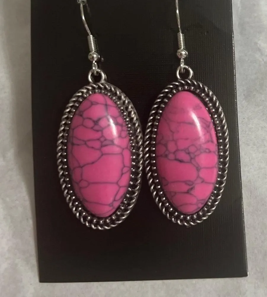 Western Oval Fashion Earrings
